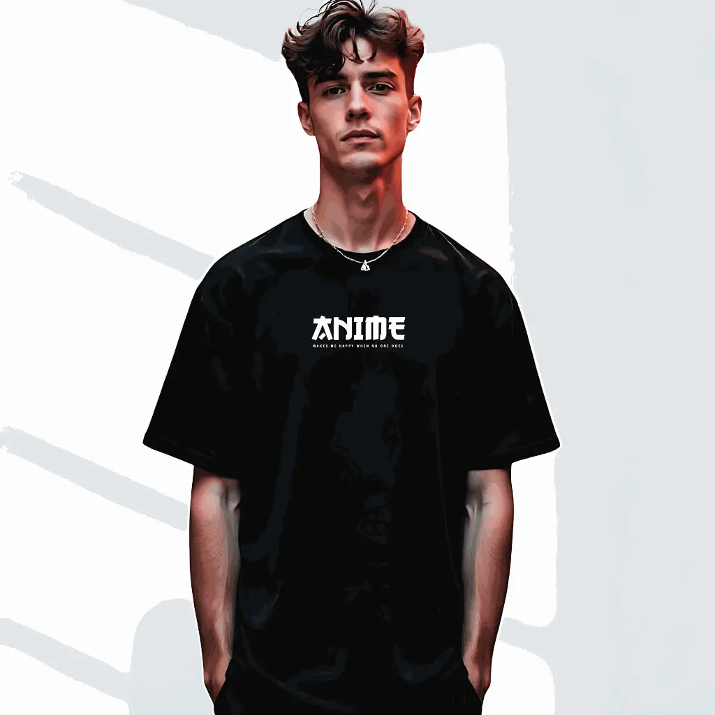 Flame Fist Warrior – Anime-Inspired Premium Oversized T-Shirt
