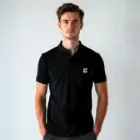 Black Polo T-shirt – Minimalist Streetwear Echo Layers Edition 