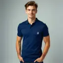 Navy Blue Polo Shirt – Minimalist Streetwear Echo Layers Edition