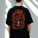 Shadow Fire Warrior –  Anime-Inspired Premium Cotton T-Shirt