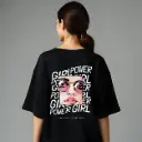 Girl Power – Girls Can Do Anything” Oversized Graphic Tee for Women