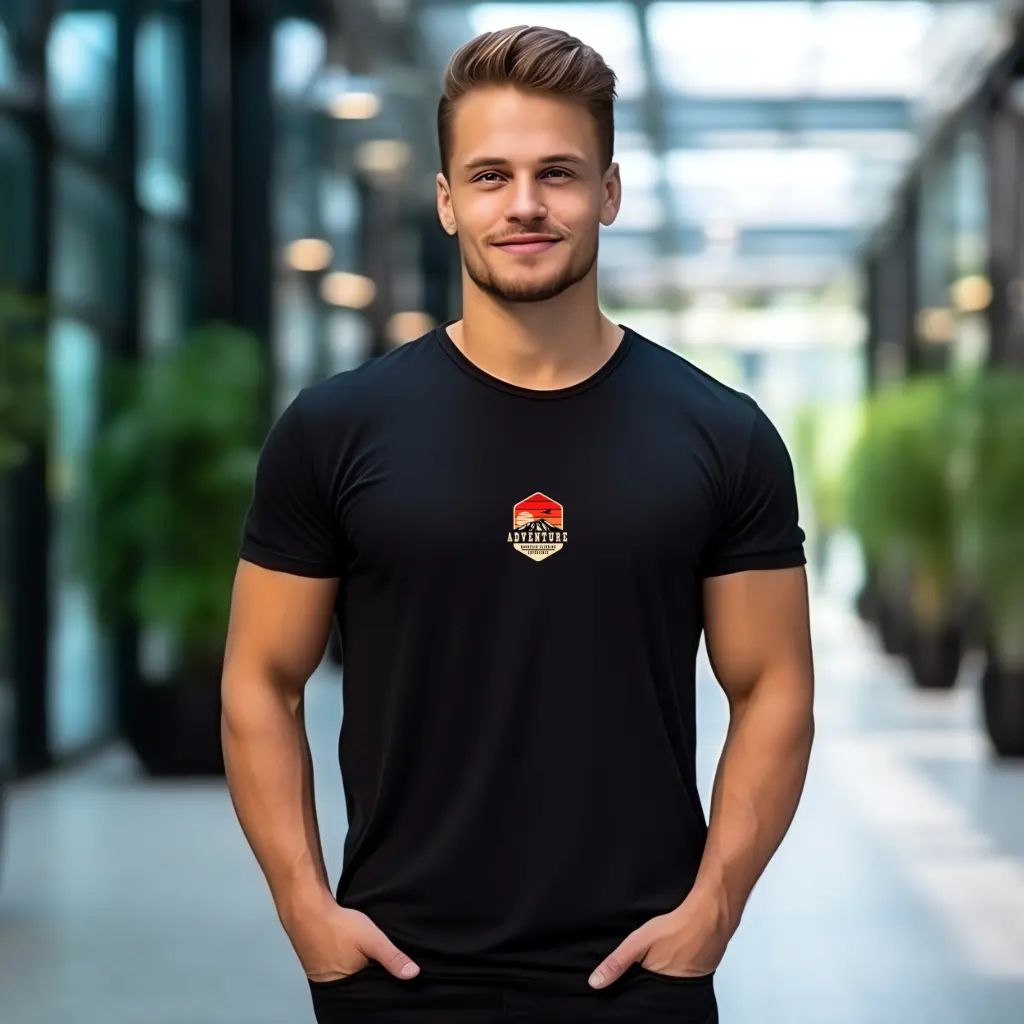 Adventure Emblem Tee – Sunset Badge Edition