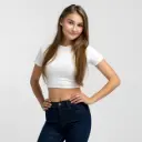 Plain White Crop-top for Women