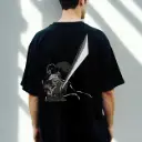 Samurai Smoke Anime Graphic Premium Oversized T-Shirt 