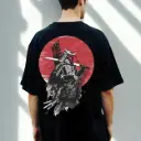 Blood Moon Samurai Warrior Edition Premium Oversized T-shirt 