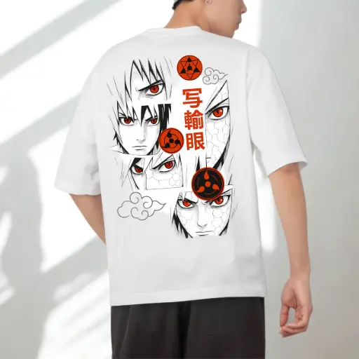 Crimson Vision Elite – Anime Inspired Premium Oversized T-Shirt