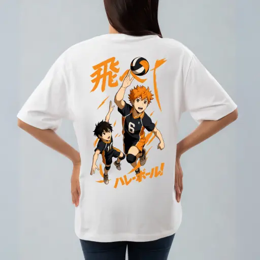 Skybound Spike – Oversized Volleyball Anime-inspired Premium Oversized T-Shirt