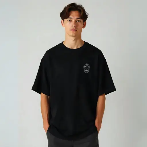 Dark Skull Glow Eye T-Shirt – Grunge Aesthetic Oversized Streetwear Tee