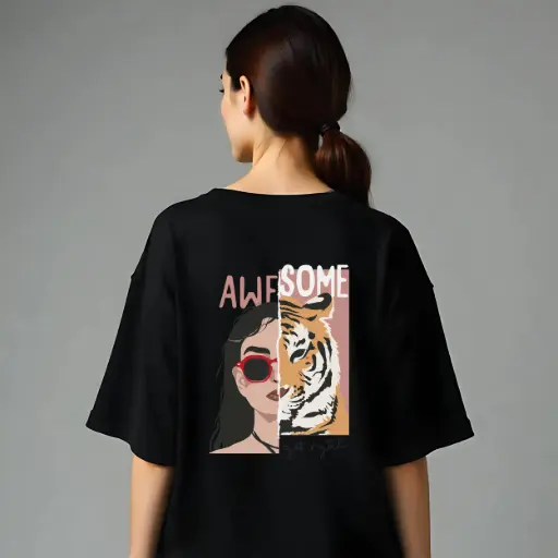 Awesome Get It Girl” Oversized T-Shirt – Fierce & Stylish Streetwear for Women