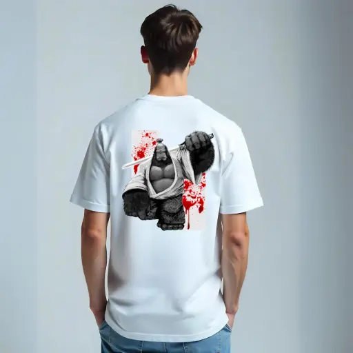 Patience is Power – Samurai Gorilla – Oversized T-shirts for Men