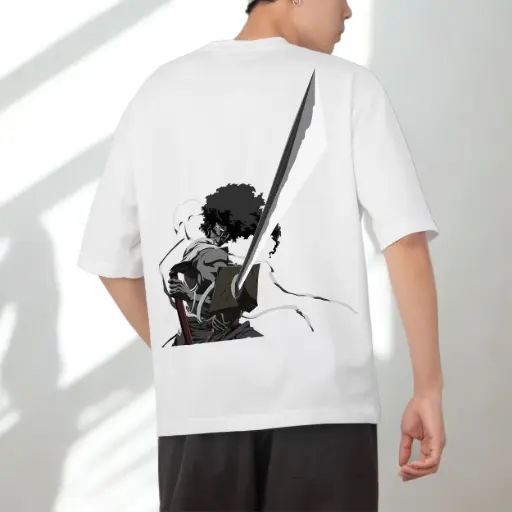 Samurai Smoke Anime Graphic Premium Oversized T-Shirt 