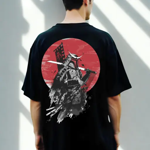 Blood Moon Samurai Warrior Edition Premium Oversized T-shirt 